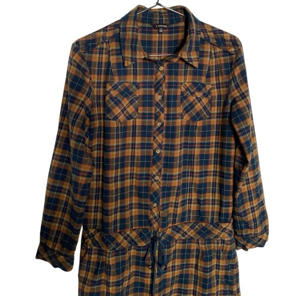J. Peterman Flannel Plaid Dress - Picture 2 of 14